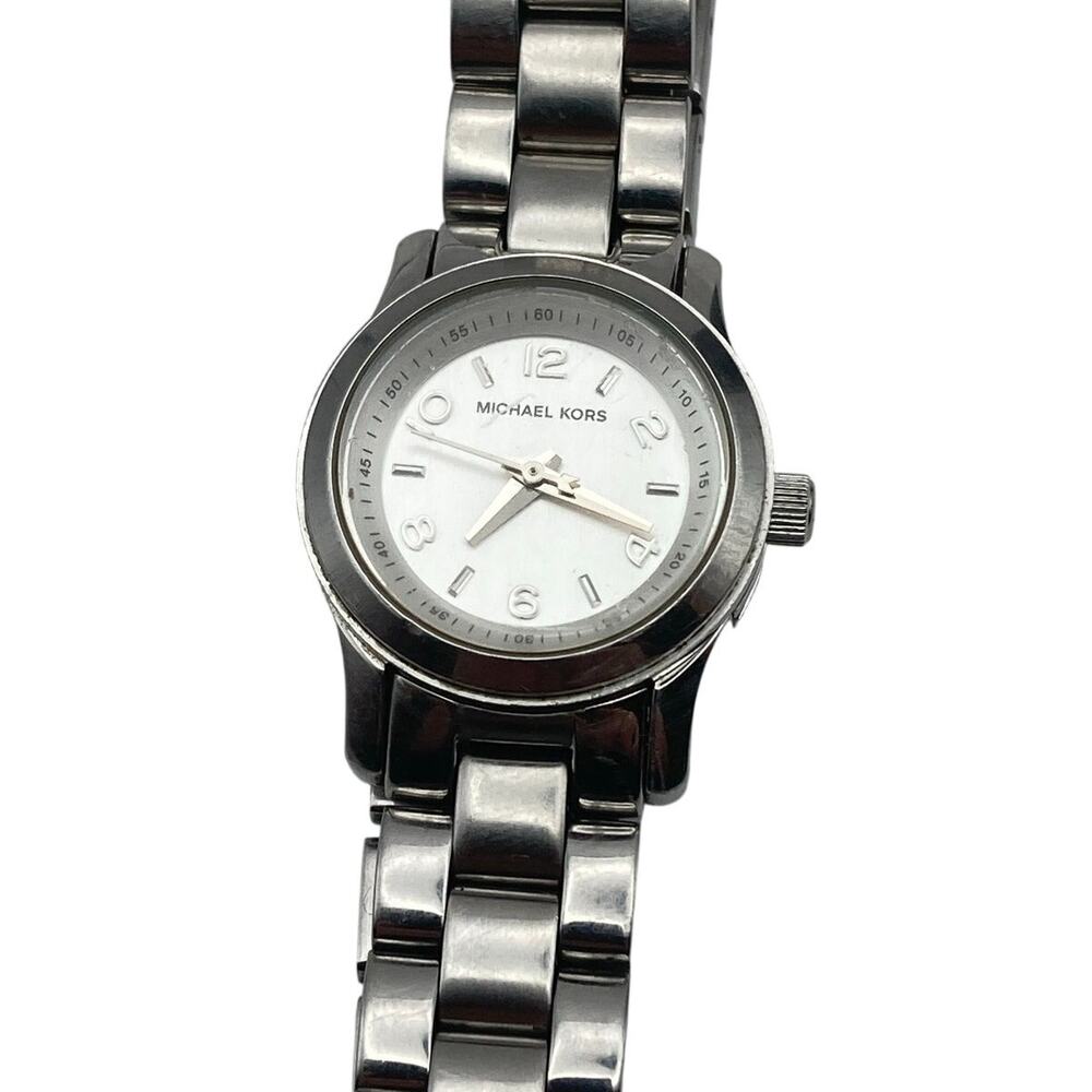 Michael Kors Women's All Stainless Steel Watch 26mm - New Battery- 6.25" WR